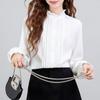 Navava Women Romantic Shirring Lace Point Long Sleeve Blouse Nb3087