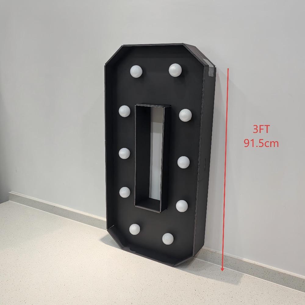 With White Light Black 3FT 91.5cm Marquee Numbers – Fits Birthdays, Anniversaries, Back-to-School & Retirements – Adorn with Balloons/Flowers