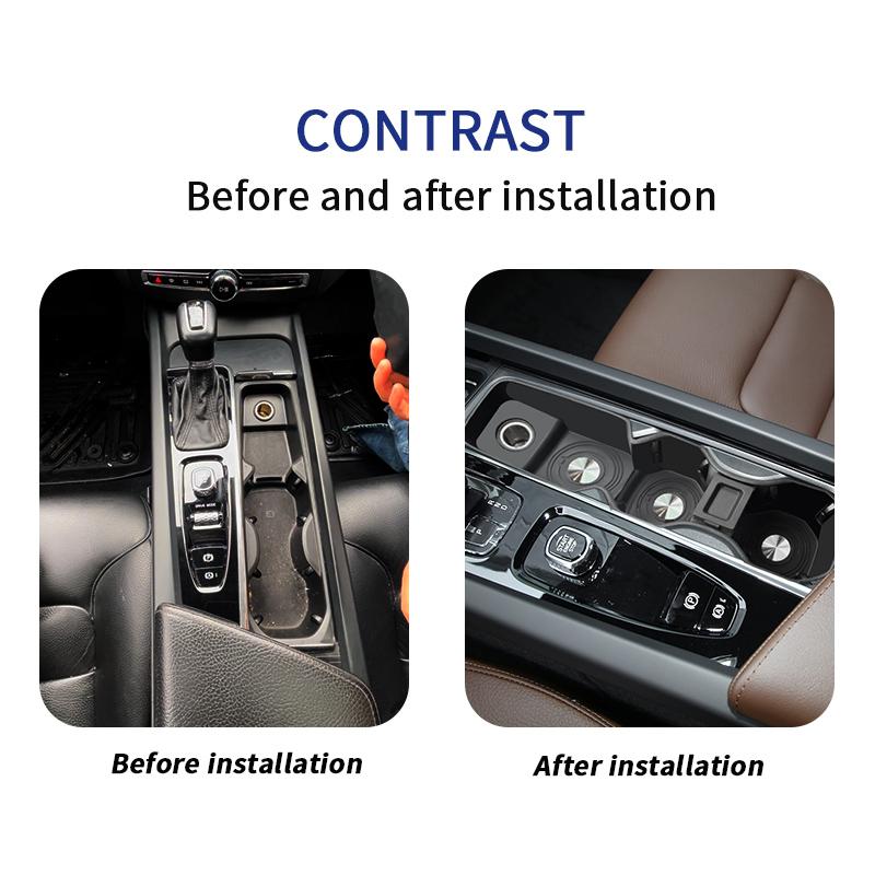 Suitable for Volvo Xc60 Xc90 S90 V90 S60 V60 Water Cup Pad Silicone Storage Box Car Accessories