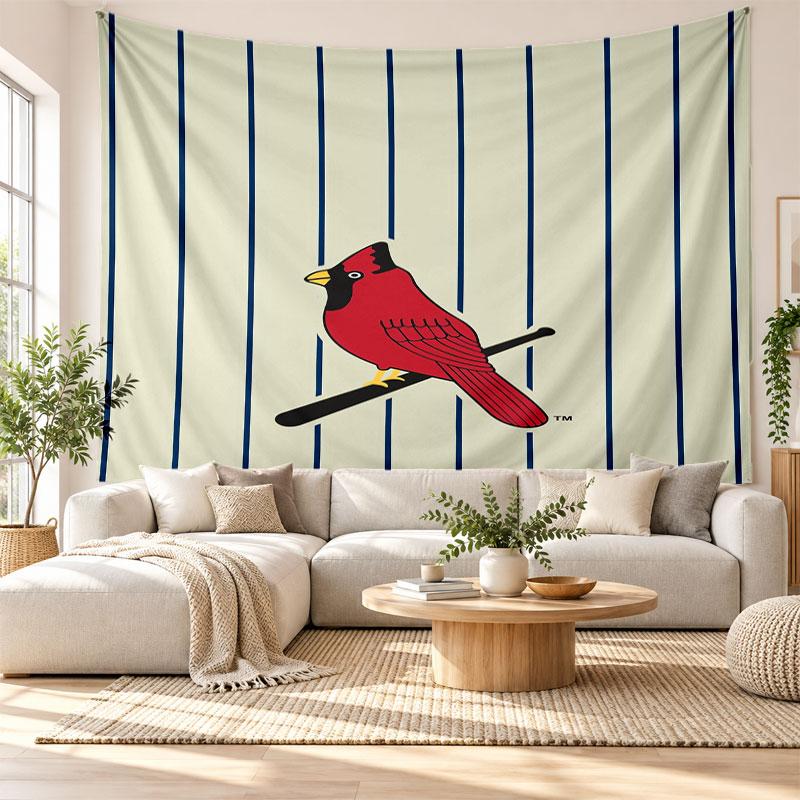 St. Louis Cardinals Wall Tapestry, Soft Fabric Wall Hanging, Decorative Backdrop For Bedroom Home Wall Art