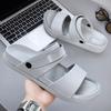 Men's Summer Fashion Two Wear Slippers Beach Flip-flops Men Wear Light Sandals Outside Solid Color Flat Heel