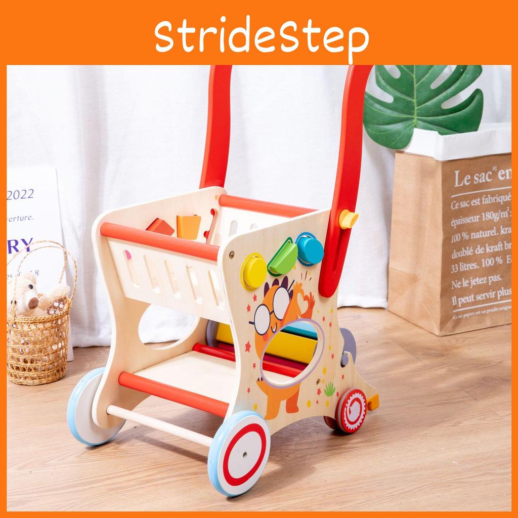 Wooden Multifunction Baby Cart Toddler Walking Shape Recognition Festival Gifts