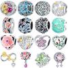 Copper Metal Daisy Sakura Flower Plant Series Charm Bead Components Bead Components Compatible With Authentic Original Wear Bracelets Do It Yourself
