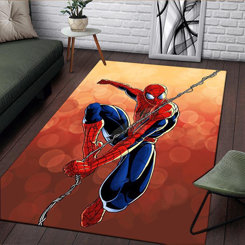 1pc Spider-Man Pattern Area Rug Soft Flannel Floor Mat for Living Room,Office,Bedroom and Carpet,Sofa Coffee Table Floor Mat