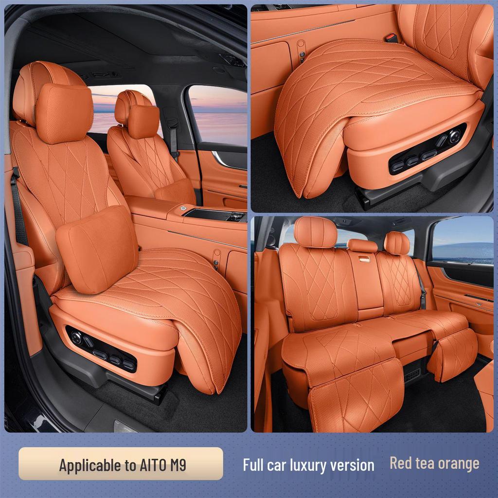 AITO M9 Universal Seat Cushion: Four Seasons, 5/6-Seater, Custom Fit, Enhanced Car Seat Cover.