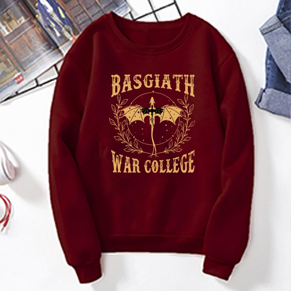 Sweat-shirt unisexe Quatrième aile Basgiath War College Rétro Dragon Rebecca Yoros Sweat à capuche Violet Sorrengail Le sweat-shirt Empyrean Crewneck