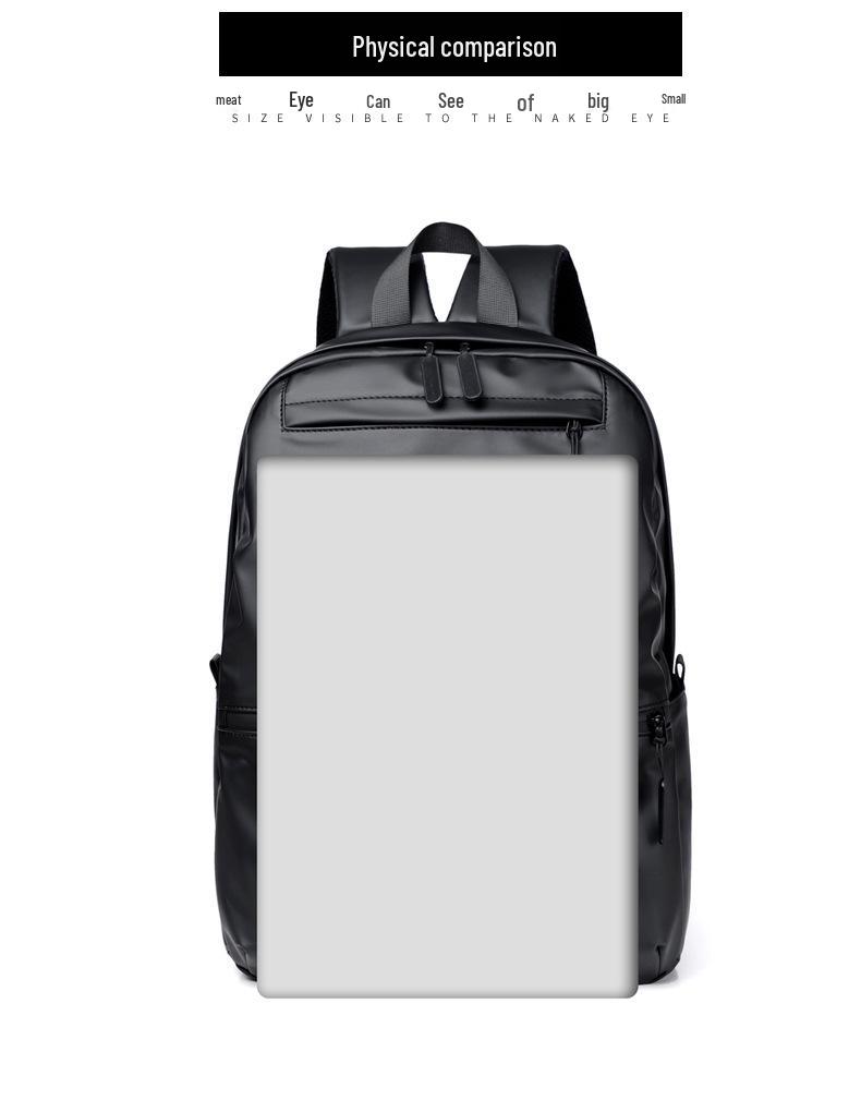 Rucsac ușor impermeabil din piele pentru bărbați de 15 inch - Tendință de modă de mare capacitate pentru afaceri