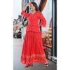 Women Party Wear Rayon Top Kurta Skirt Set Indian Bollywood Top Tunic Kurti VSO-1708 C