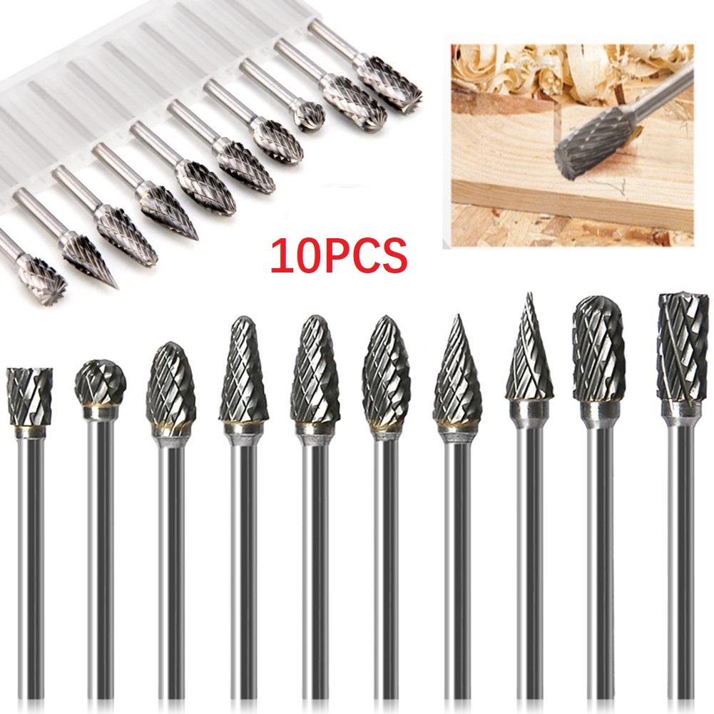 Drill Bits Power Tools Carbide Cutter Rotary Burrs Drill Grinder Carving Bit Double Cut 45-50mm Rotary Power Tools