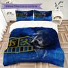 1 FC Saarbrücken Pattern Bedding Uilt Set Uilt Cover Pillowcase Home Decoration Birthday Gift (1 * Duvet Cover + 2 * Pillowcase Without Core)