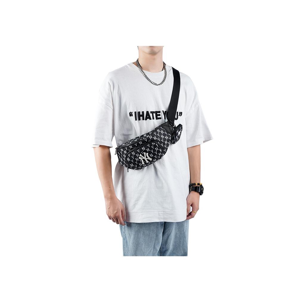 New MLB Monogram Collection Polyester Combo Bag One Shoulder Crossbody Fanny Pack Regular Unisex Black 3AHSM012N-50BKS