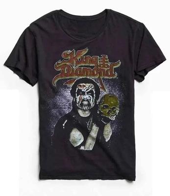 חולצת טי הדפסת מחודשת של King Diamond Conspiracy סיבוב הופעות 1989 להקת Mercyful Fate יוקרתית ברמה גבוהה מתאימה לגברים ונשים עליונה Y2K