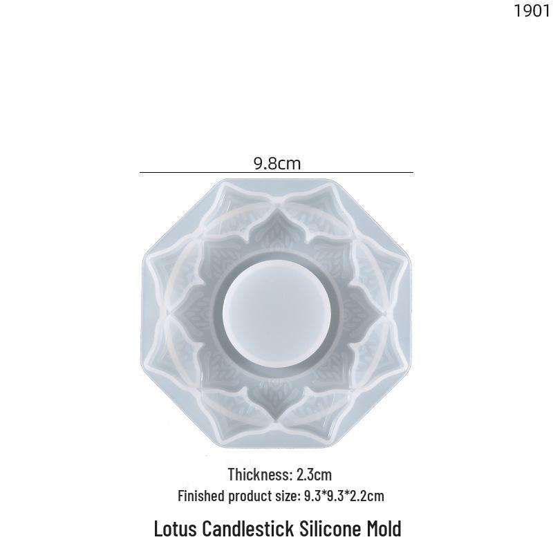 Crystal Epoxy Irregular Shape Flower Candle Holder Silicone Mold