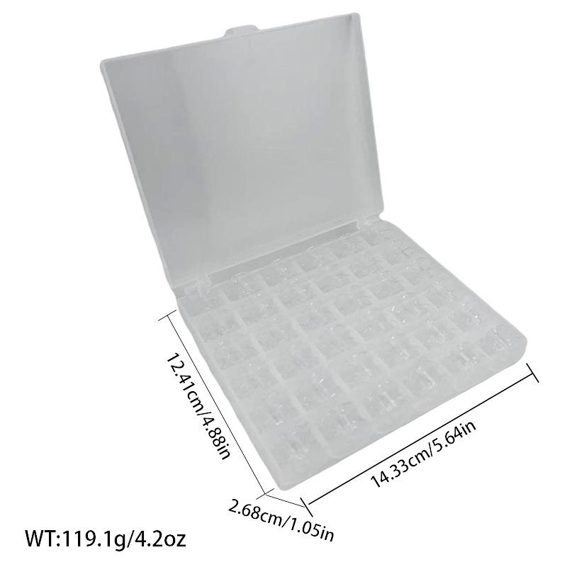 Multi-Specification Household Bobbin Set: Colored Transparent and Metal Bobbins with Thread