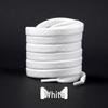 In-Stock Elastic Flat Shoelaces for Casual and Sports Shoes - Black, White, Beige