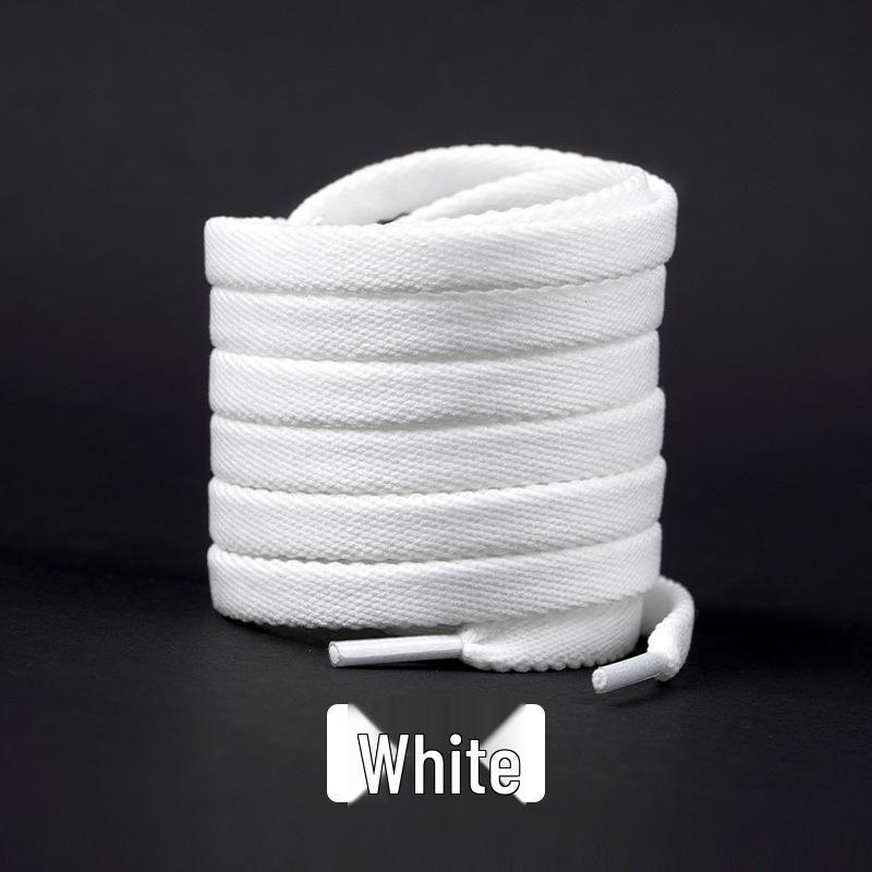 In-Stock Elastic Flat Shoelaces for Casual and Sports Shoes - Black, White, Beige