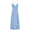 Zaprha 2025 New Arrival Seaside Holiday Style Linen Blend Laminated Decoration Sling Dress 7953757