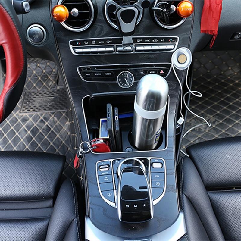 Car Central Control Water Cup Holder Storage Box Phone Holder for Mercedes Benz C E GLC Class W205 X253 W213