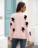 Women's Long Sleeve Jacquard Knit Sweater - Autumn 2024 European & American Style Pullover Top