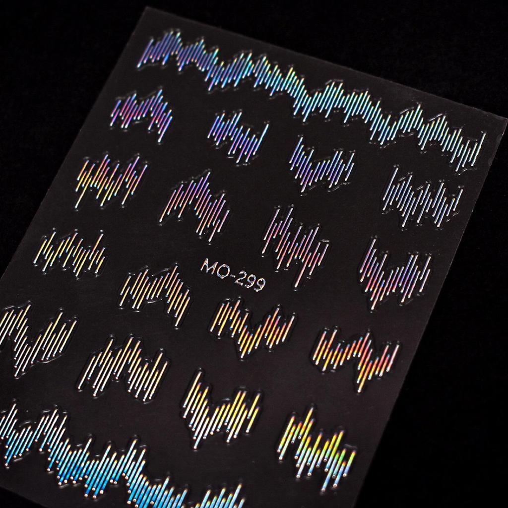 Reflective Silk Nail Art Stamps: 2024 3D Line Decals