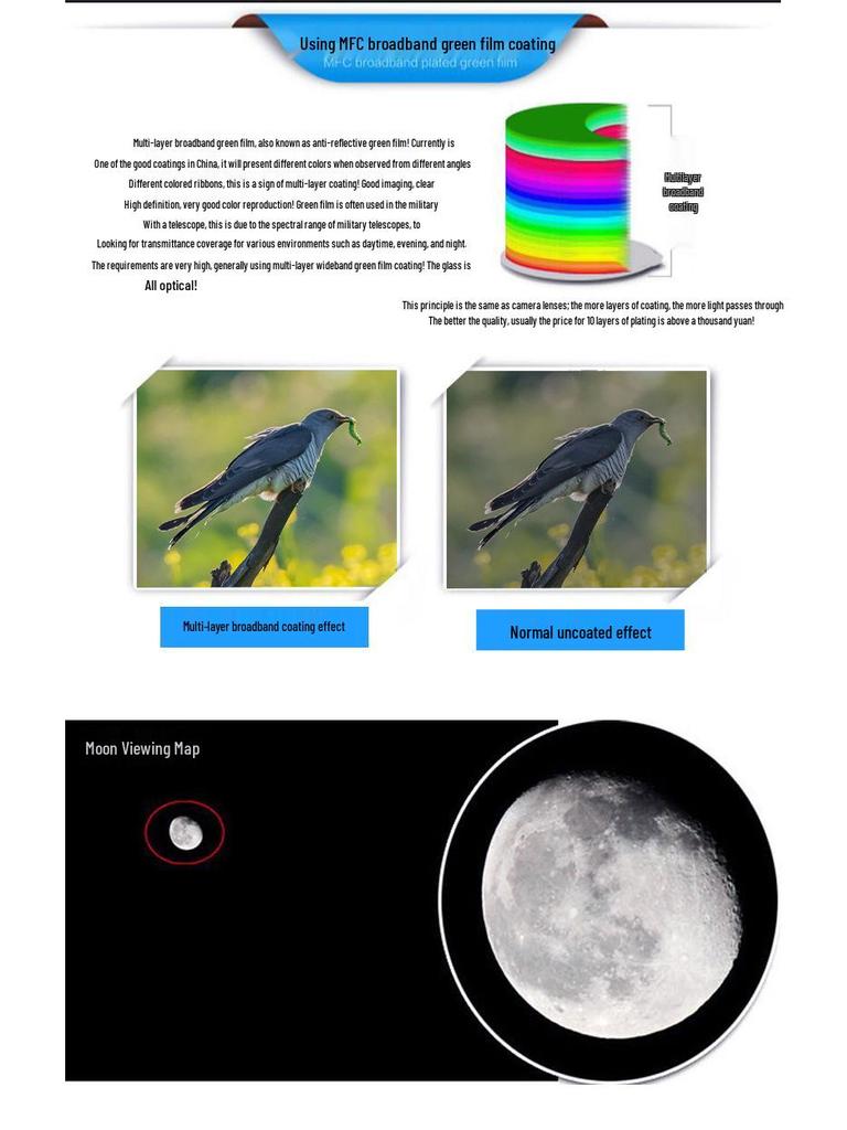 Portable Children's Binocular Telescope with Light and Auto Focus