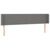 Vidaxl Bed Headboard with LED, Dark Grey, 183X16X78/88 Cm, Fabric