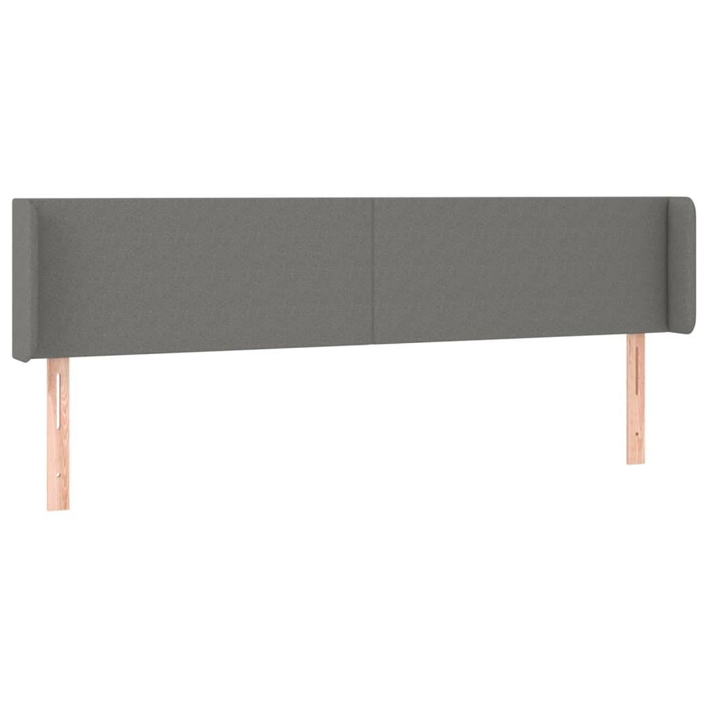 Vidaxl Bed Headboard with LED, Dark Grey, 183X16X78/88 Cm, Fabric