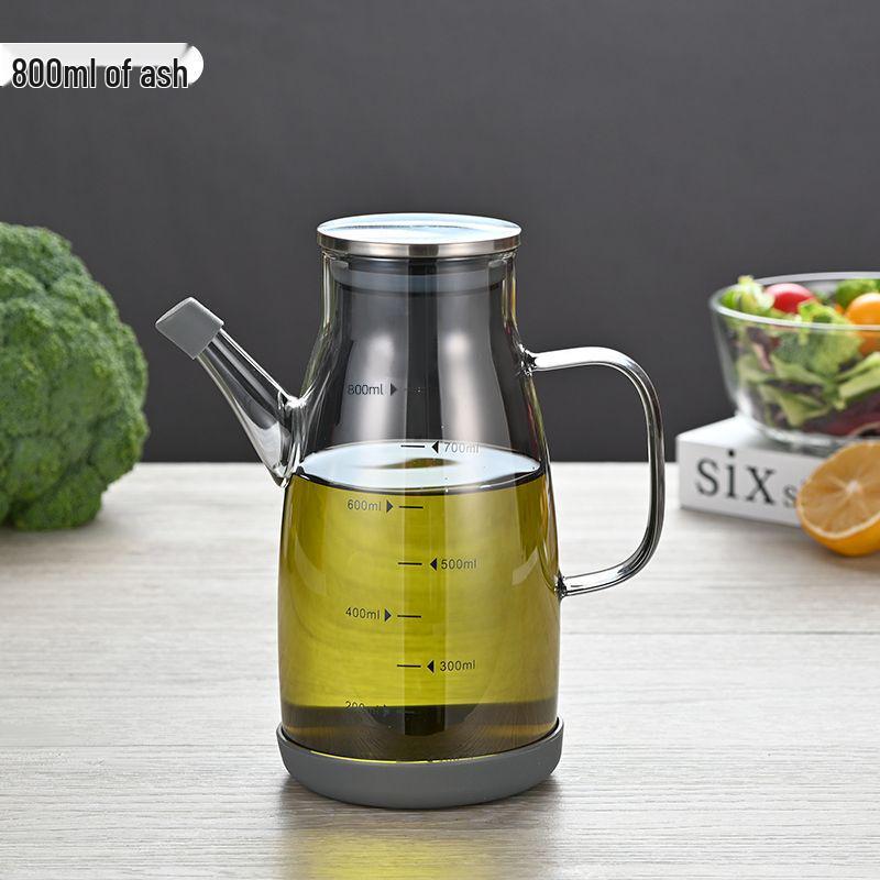 High Borosilicate Glass Oil Pot for Soy Sauce & Vinegar - Non-Stick Storage Bottle