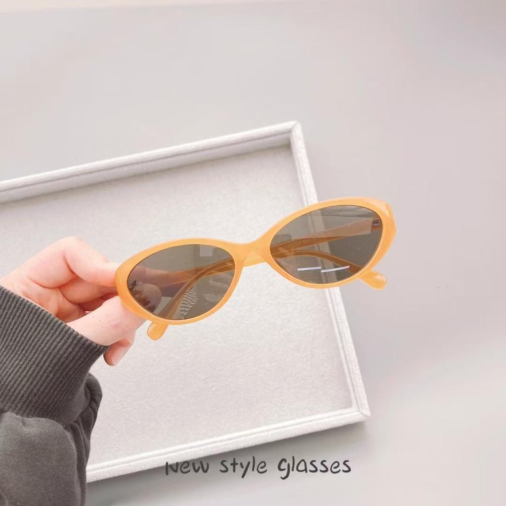 New Style Fashion Sunglasses Korean Style Oval Shape ladies's Sun sleek Glasses Holiday Travelling Female Sunglass