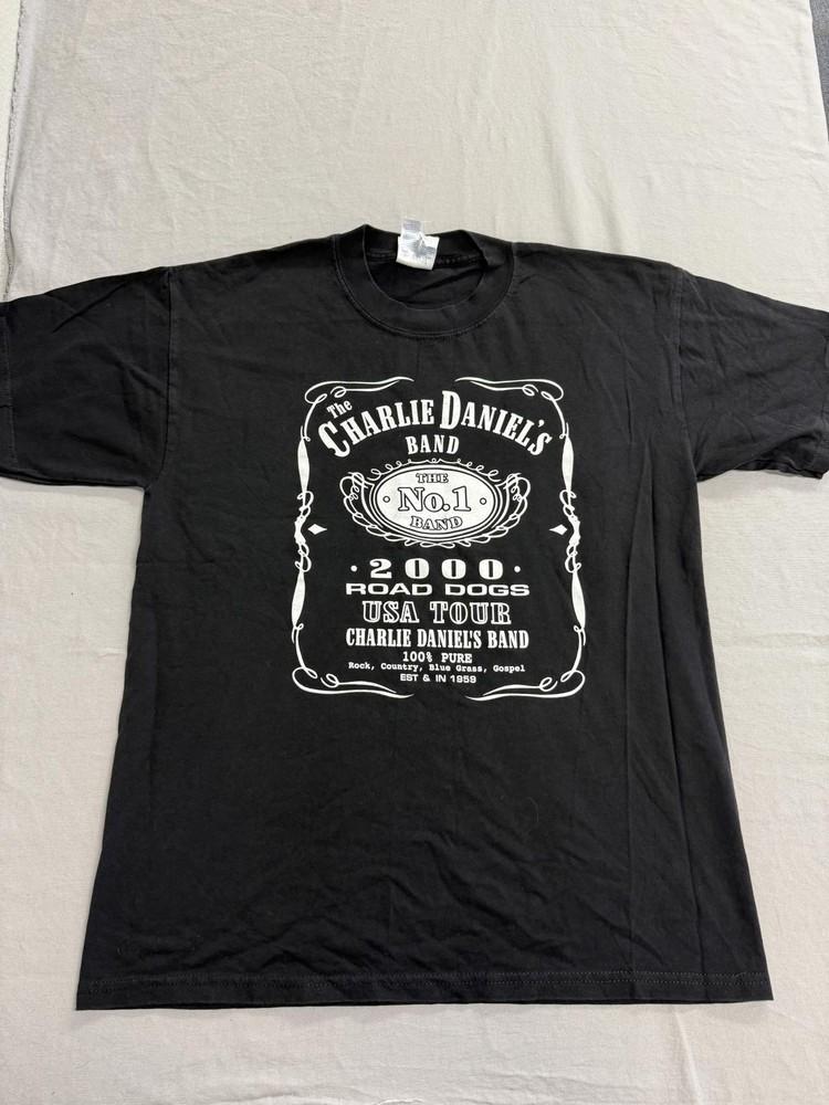 Винтажная футболка Charlie Daniels Band, футболка с туром 2000 года, футболка Whiskey Tee L, унисекс XL