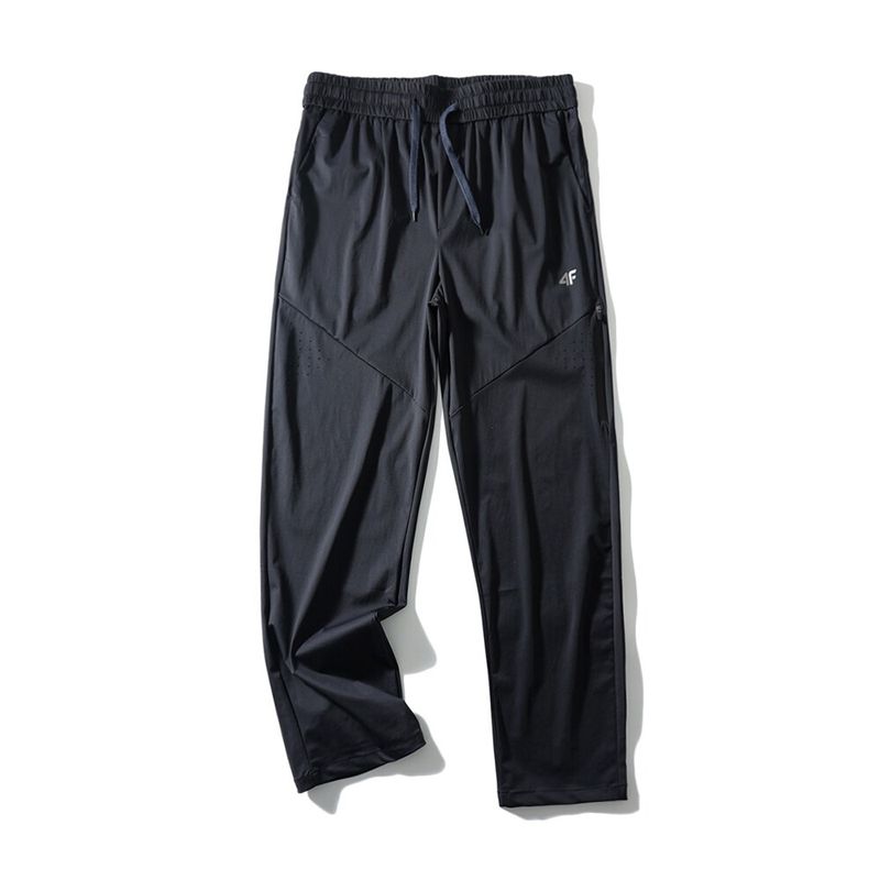 Outdoor Sports Ice Silk Cool Feeling Mesh Quick-Dry Pants Men s Summer Thin Straight Pants Foreign Trade Men s Casual Trousers Navy blue XL