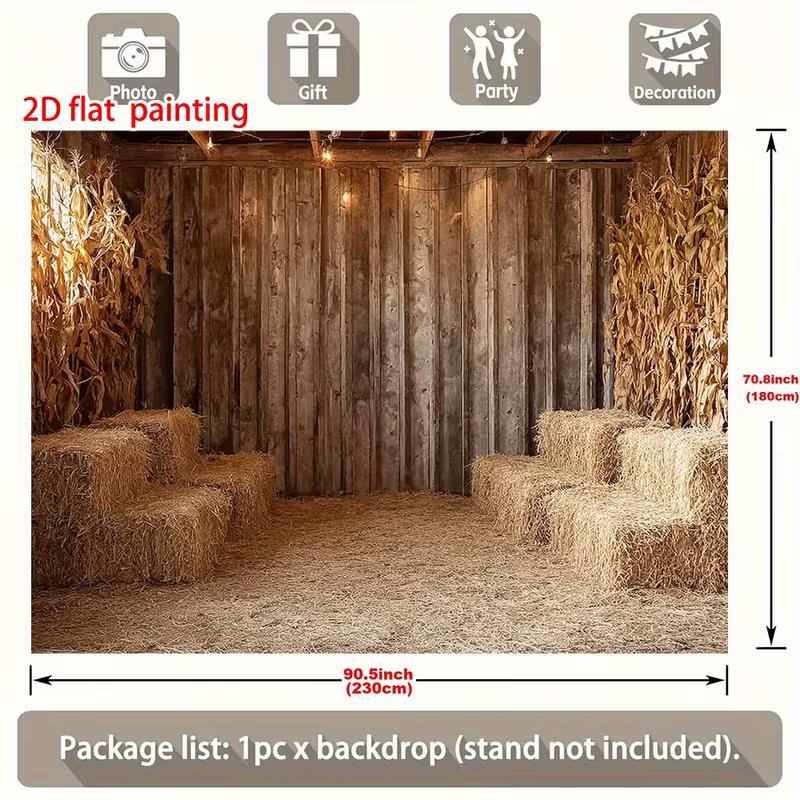 2D Vintage Farm Barn Backdrop Photography Background