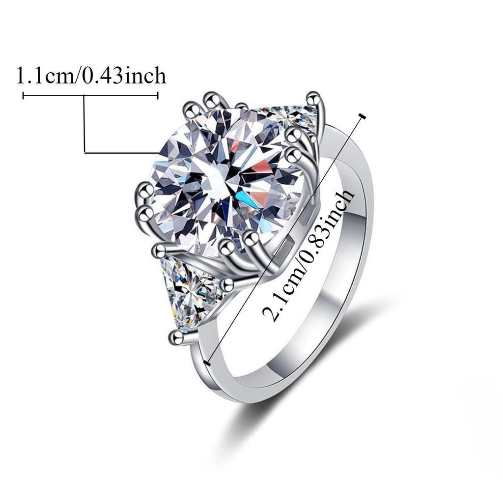 Luxe Pigeon Egg S925 Sterling Silver Ring for European & American Style Proposal, Wedding, or Celebration