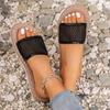2025 Light Summer Round Toe Women's Slipper Hot Sale Outdoor Casual Sandals Women with Flat with Crystal Plus Size Mesh Slippers