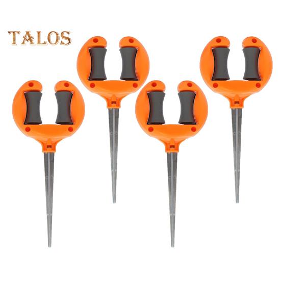 

Направляющая для шланга, садовый держатель для шланга с роликами, вставная направляющая для шланга, удерживает шланг вне цветочных клумб, защищает растения для точного полива 4pcs оранжевый