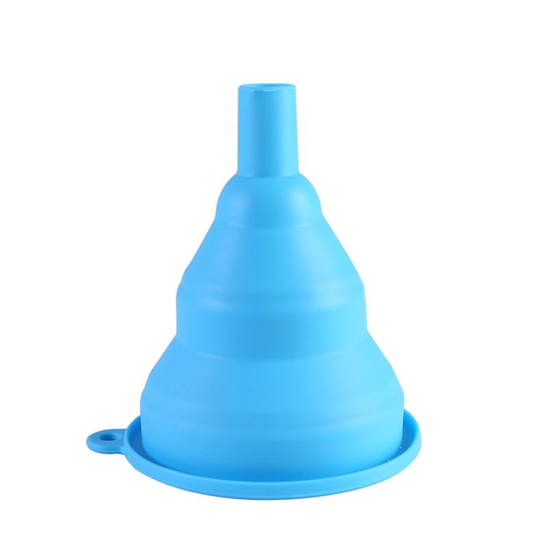 

1Pc Food Grade Small Silicone Funnel Durable Soft For Oil Liquid Kitchen Cooking Tool Random Color