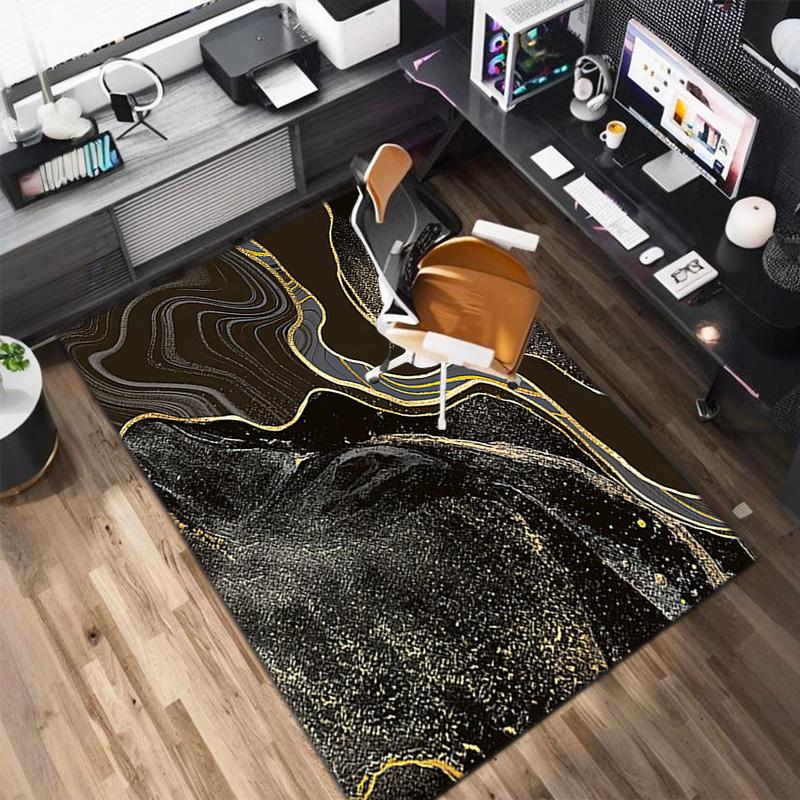 1PC Marble texture printed Carpet Rug for Living Room Bedroom Home Sofa Decoration,Non-slip Floor Mat Floor mat