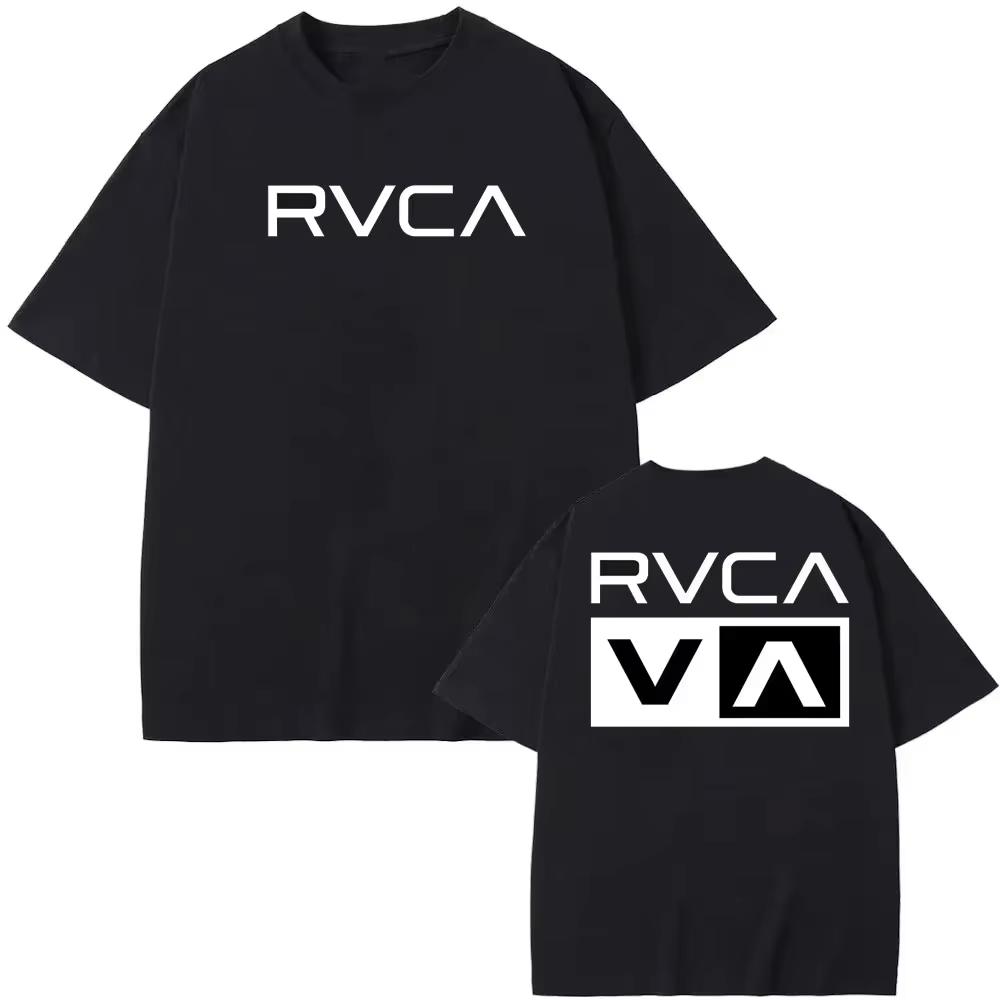 T-shirt Stampata Rvca Unisex Retro Skate Streetwear Ispirata Stampa Grafica Casual Manica Corta Cotone Active Tee Top