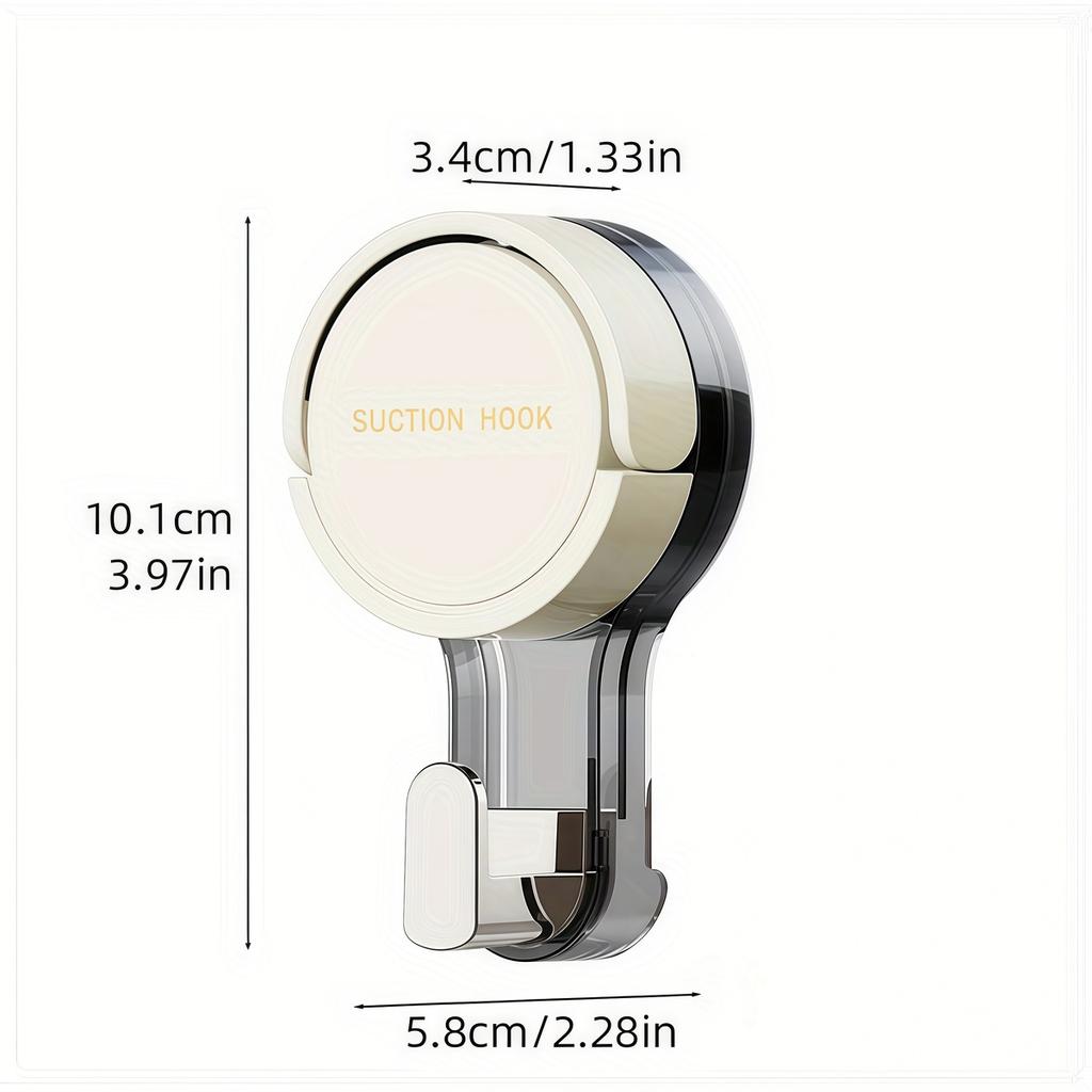 Suction Cup Hook Reusable Strong Vacuum Suction Cup Hooks 1pc Waterproof Towel Rack Clothes Hanger for Bathroom Accessory