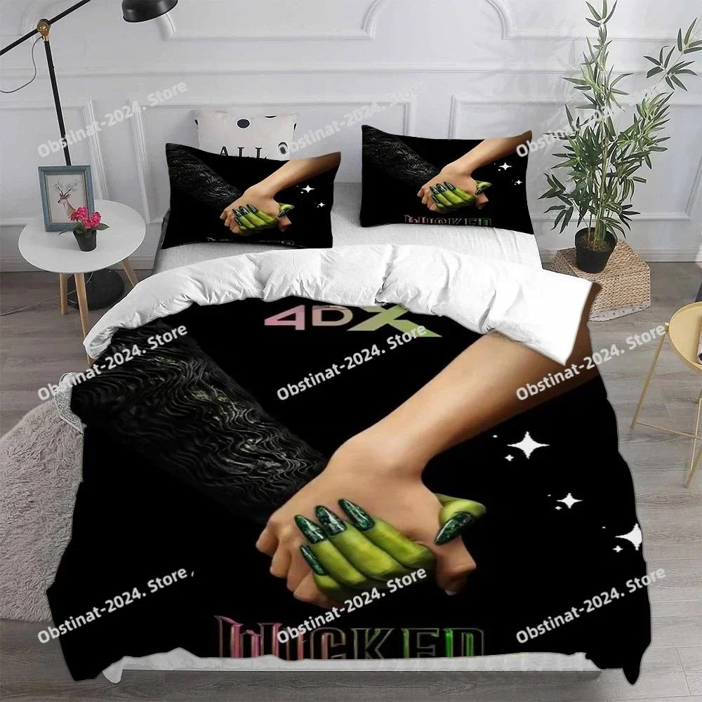 Movie Wicked Witch Bedding Set Printed Bed Set With Pillowcase Duvet Cover Soft Single Double Queen Super King Size Bed Linen