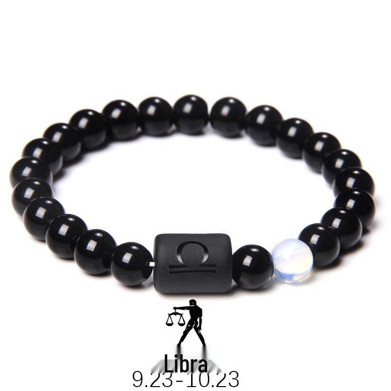 Pulsera de Ojo de Tigre y Piedra Pintada de las Doce Constelaciones