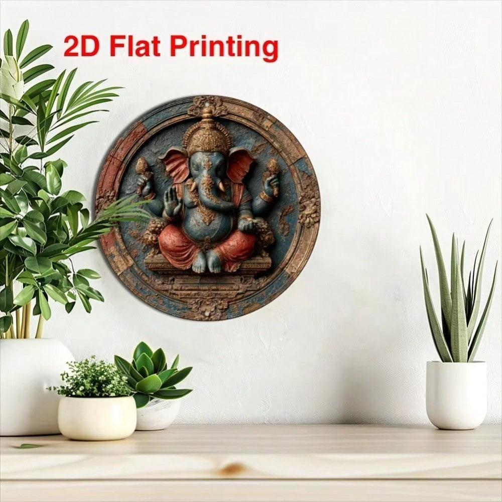 Metal Wall Art Bohemian Elephant Design Gift for Office Kitchen Garden Halloween Christmas Home Decor