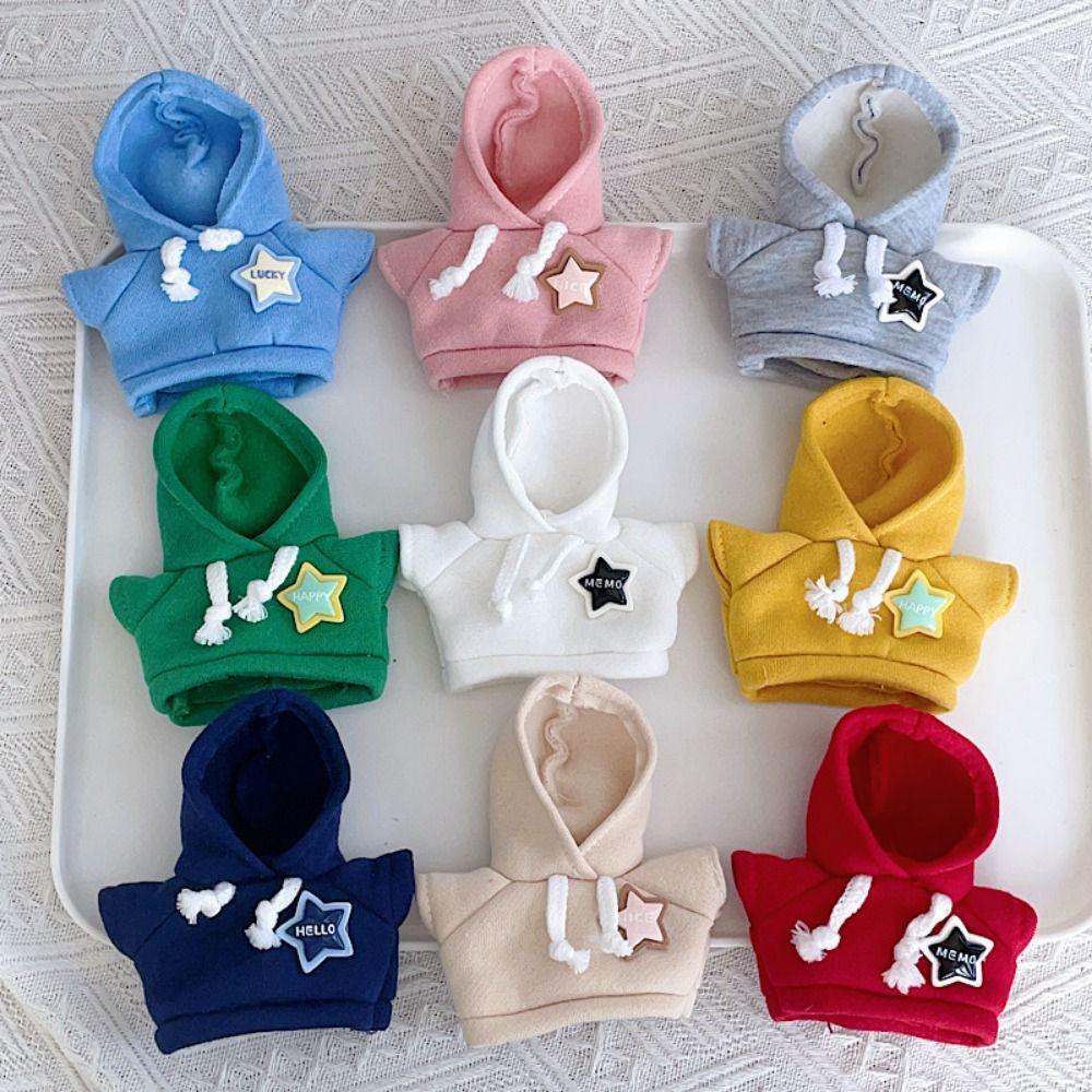 10 Colors Doll Clothes Outfit Sweaters Mini Idol Doll Star Hoodies for 17cm Stuffed Dolls