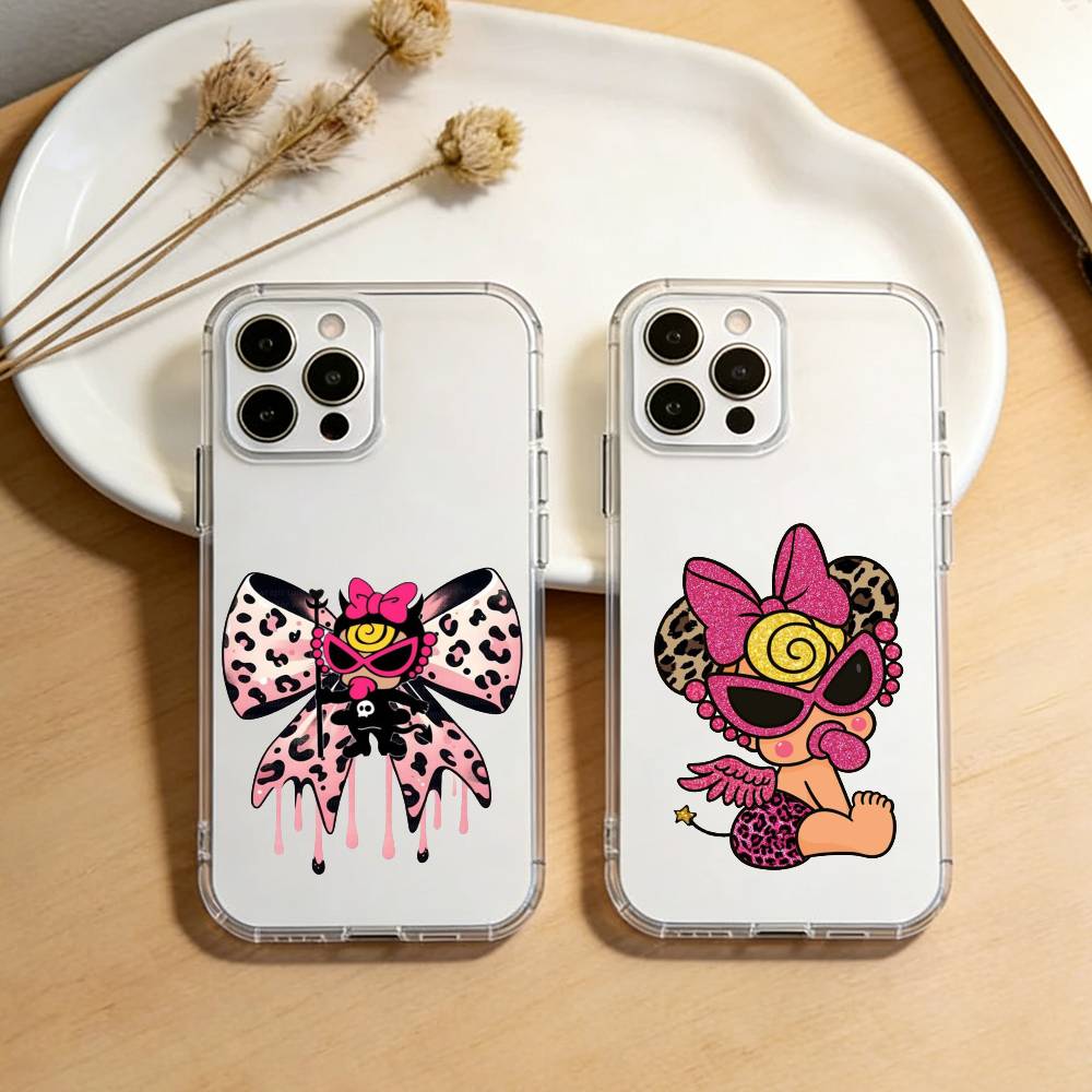 H-Hysteric M-Mini Phone Case For iPhone 17 16 15 14 13 12 11 Mini Pro Max Plus Transparent Cover