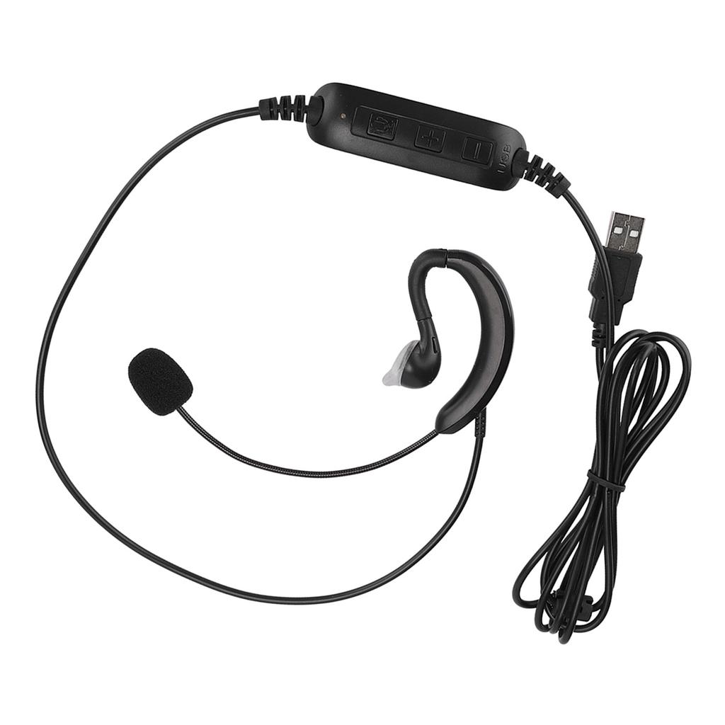 Ear Hook Headset USB Headphone Computer Notebook Accessory for Skype QQ MSN