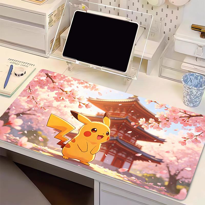 Hot Anime Mouse Pad Pokemon Gaming Accessories Varmilo Keyboard Pad Gamer Computer Desk Mat pastel pink sakura Pikachu Mousepad
