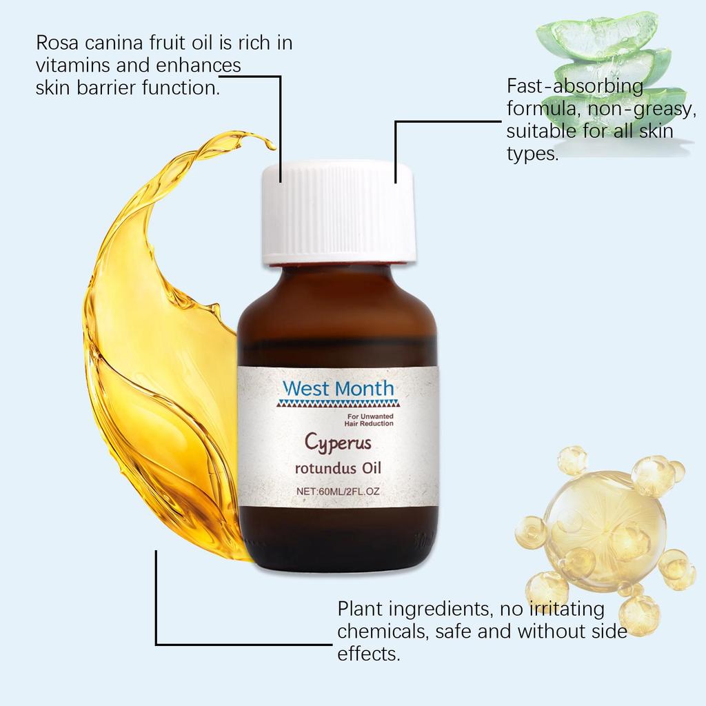 Cyperus Rotundus Hair Removal Oil Moisturizing Smooth Soft Painless Restrain