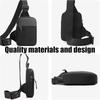 Men's Shoulder Crossbody Bag Mobile Phone Bag Chest Bag Waterproof Sling Pack Bag Lightweight and Simple Single Shoulder Bag