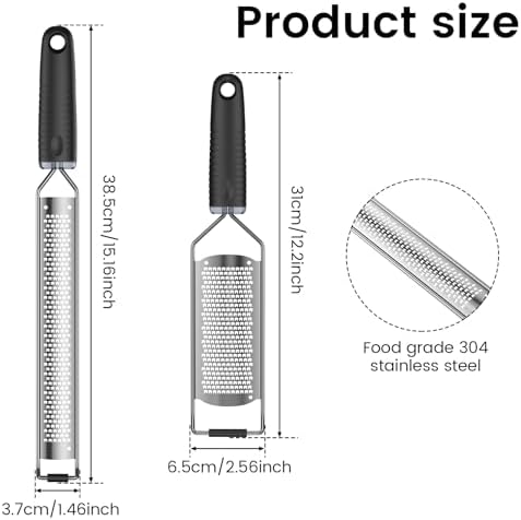 8-Piece Stainless Steel Kitchen Grater Set with Non-Slip Handle, Multi-Function for Vegetables, Cheese, Lemon Zester and Shredder