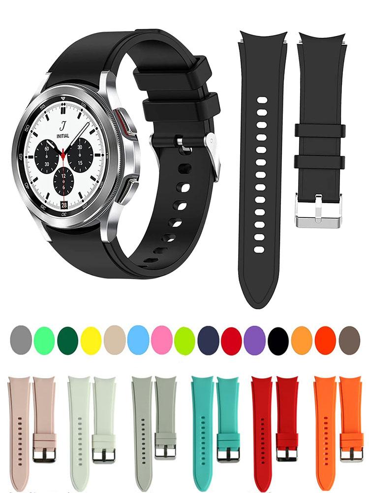 Classic Strap For Samsung Galaxy Watch 4 Classic 46mm 42mm 6 43mm 47mm 5 Pro 45mm Silicone Bracelet Correa Galaxy Watch 4 44mm 40mm Band